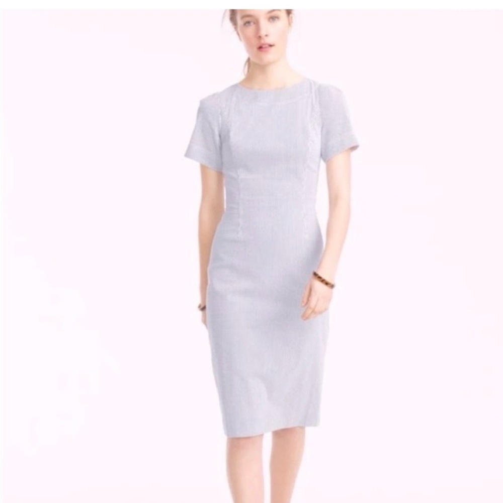 J. Crew Seersucker Midi Dress